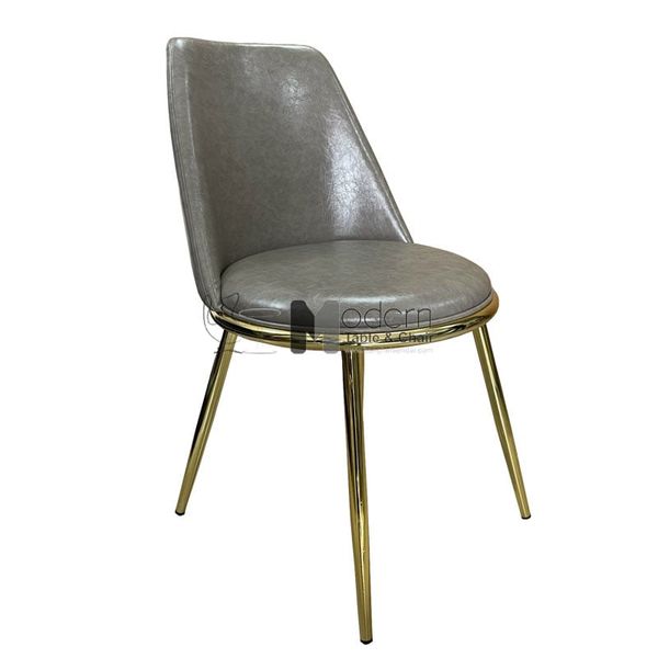 Ghế cafe nệm PVC chân màu vàng LUX 27B-P