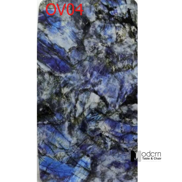 Bàn ăn chữ nhật 1m8 mặt đá vi tinh thể sang trọng TN Luxury 5B-180E