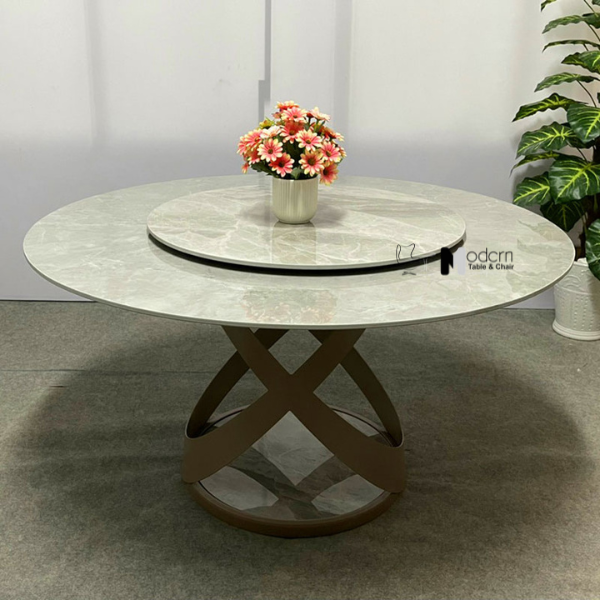 Bàn ăn nhà hàng 2 mặt đá 1m35 TN Univers 2A-135E