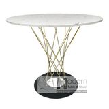 Bàn cafe mặt đá chân mạ vàng CYCLONE D-08E