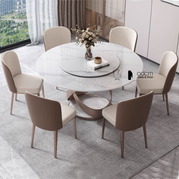 Bàn ăn nhà hàng 2 mặt đá 1m35 TN Univers 2A-135E