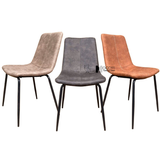 Ghế ăn có nệm chân sắt đen LUX 21A-P