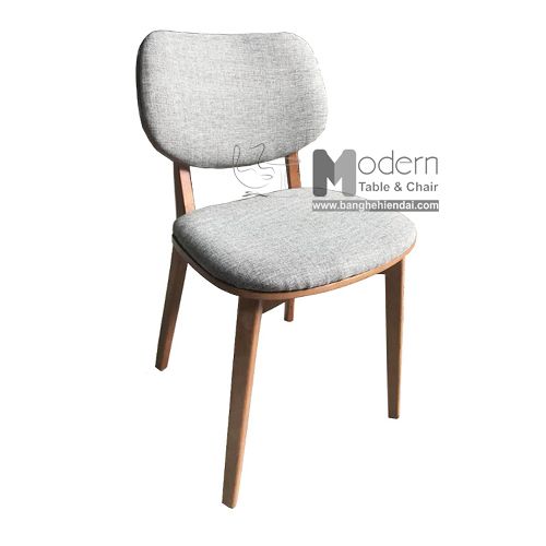 Ghế ăn nệm vải gỗ cao su PLC-F2