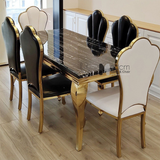 Bộ bàn ăn 1m8 6 ghế tựa Luxury 1B-180E_Royal 2B