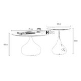 Bộ bàn trà đôi mặt đá hiện đại TS0952/47-75E