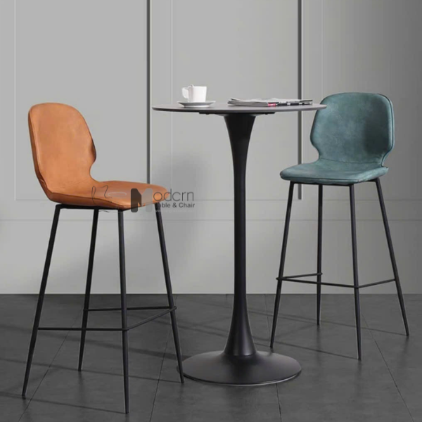 Bàn bar cao 1m mặt tròn gỗ TB Tulip 2-06W