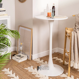 Bàn bar cao 1m mặt tròn gỗ TB Tulip 2-06W