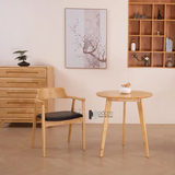 Ghế cafe gỗ cao su bọc nệm Hiroshima 2-P