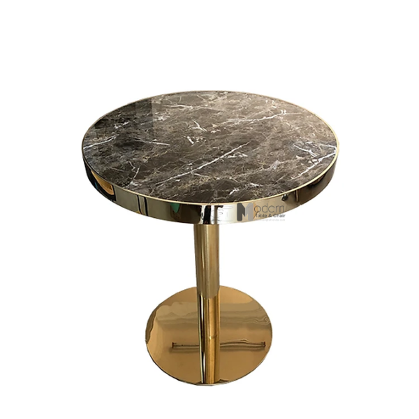 Bộ bàn ghế tiếp khách spa chân trụ mạ màu vàng gold cao cấp