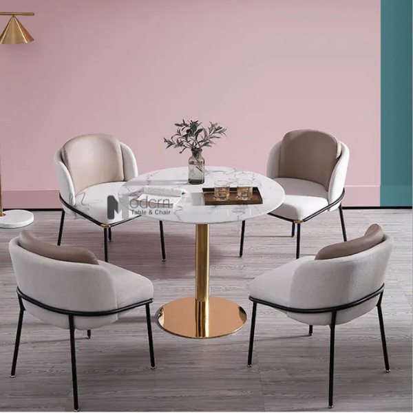 Bàn tiếp khách chân mạ màu vàng TE1531-08E