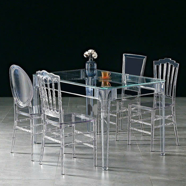 Bàn ăn chữ nhật trong suốt TE1540-12G