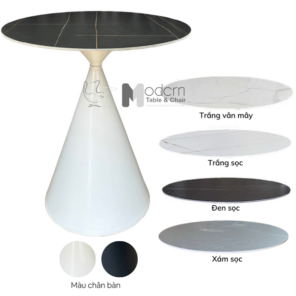 Bàn cafe outdoor mặt đá tròn TE1547-06E