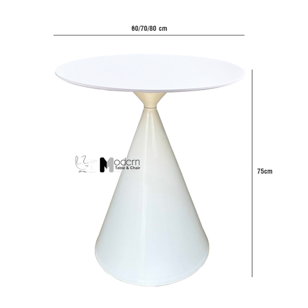 Bàn cafe tròn 70 mặt gỗ chân nón TE1547-07W