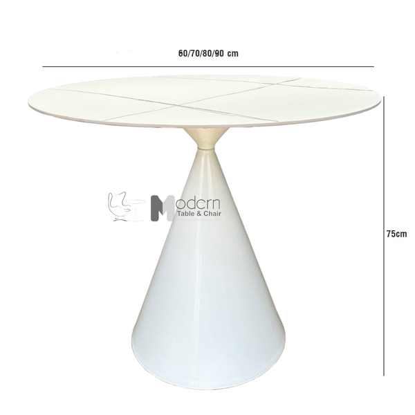 Bàn cafe mặt đá 80 chân nón TE1547-08E