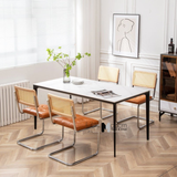 Bộ bàn 4 ghế ăn 1m4 mặt đá TN1227-14E_CC1559-P