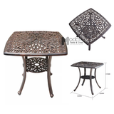 Bàn trà vuông thấp nhôm đúc TE2026-62A