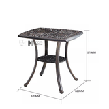 Bàn trà vuông thấp nhôm đúc TE2026-62A