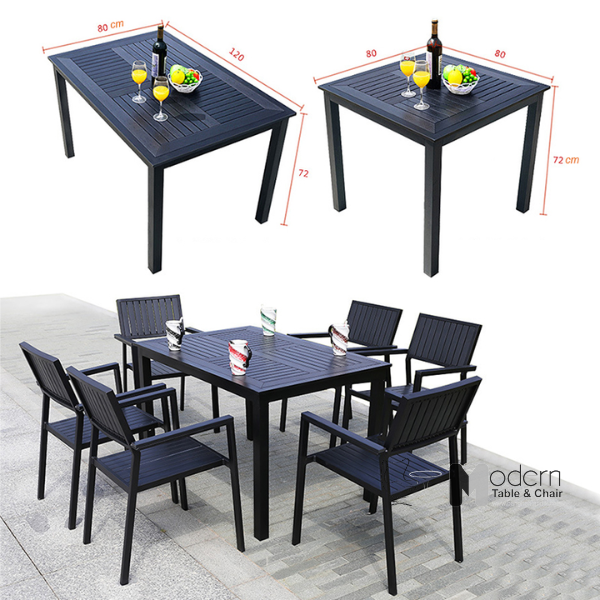 Bàn ăn sân vườn 1m2 nhỏ gọn TE2133-120A