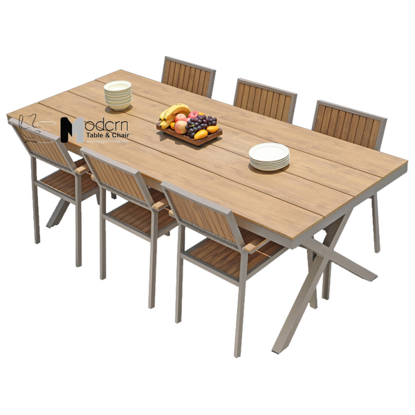 Bộ bàn ăn sân vườn biệt thự TE2035-180A_CC2029-A