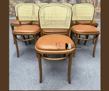 Ghế gỗ nhà hàng lưng mây đan có nệm THONET 1A-P