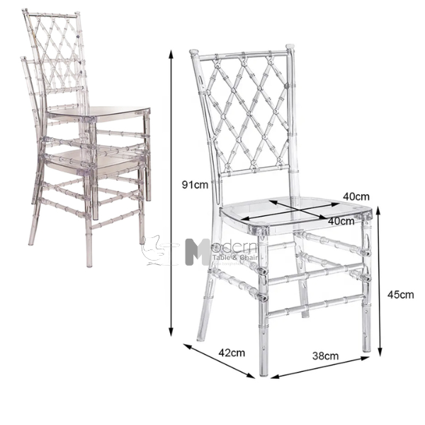 Ghế nhựa trong suốt ngoài trời Tiffany 2A-PC