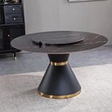 Bộ bàn ăn mặt đá tròn TN JUPITER 2A-135E_LUX 12C-P