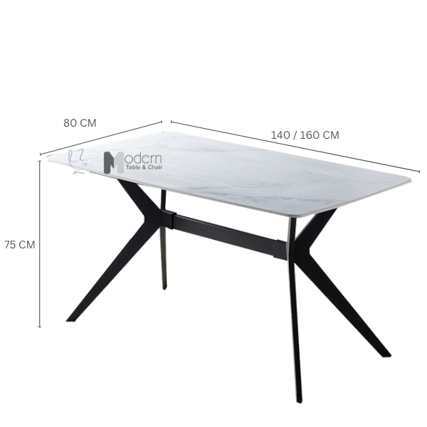 Bộ bàn ghế ăn mặt đá phiến đẹp dành cho 6 ghế hiện đại nhập khẩu