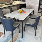 Bộ bàn ăn mặt đá 6 ghế TN1227-16E_ECO 11A-P