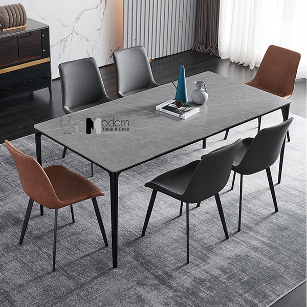 Bàn ăn 1m6 mặt đá chân sắt TN1227-16E