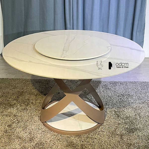 Bàn ăn nhà hàng 2 mặt đá 1m35 TN Univers 2A-135E