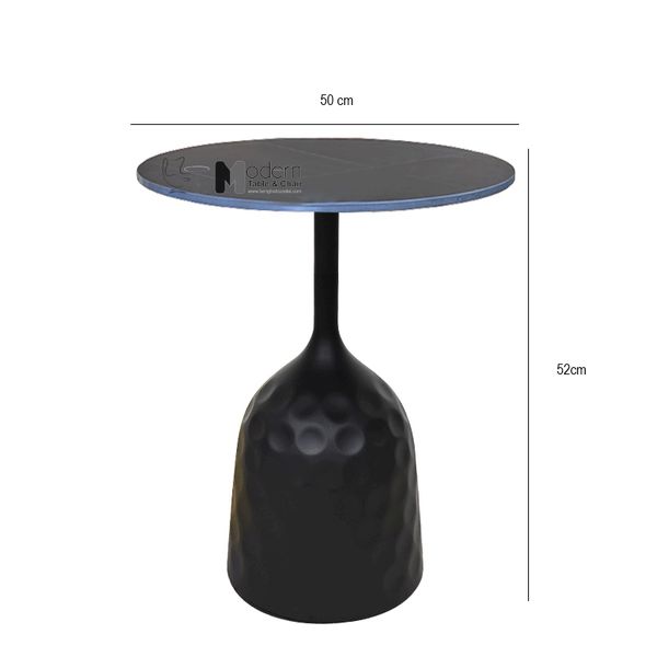 Bàn sofa góc mặt đá tròn 50 TS0946-05E