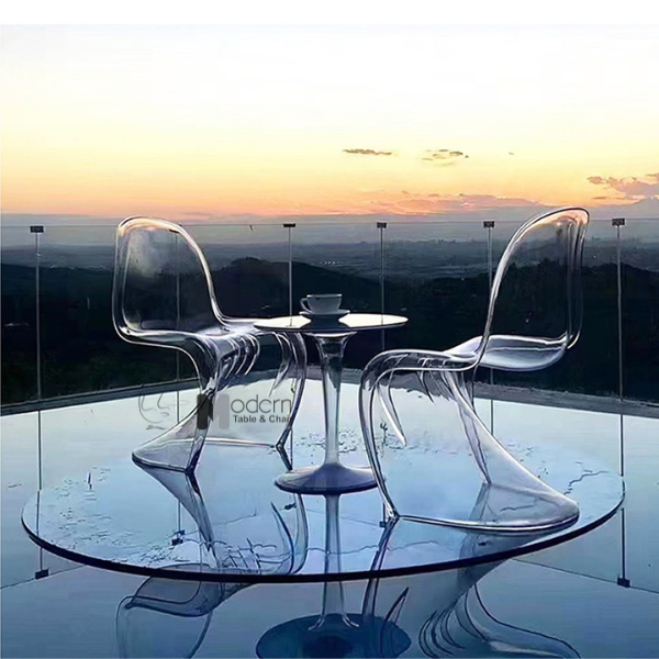 Ghế cafe nhựa trong suốt Panton-PC