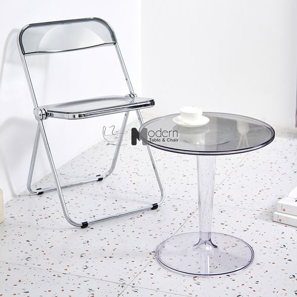 Bàn trà ngoài trời nhựa trong suốt TS0954-05S