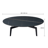 Bàn trà đôi mặt đá phiến tròn SL TS0961