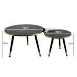 Bộ bàn trà tiếp khách mặt vân đá sang trọng TS0975-75S