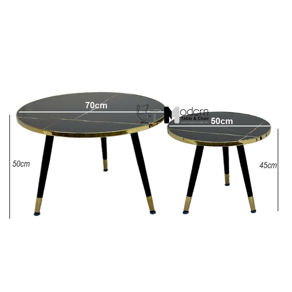 Bộ bàn trà tiếp khách mặt vân đá sang trọng TS0975-75S