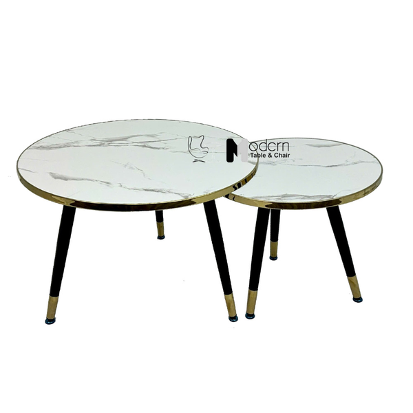 Bộ bàn trà tiếp khách mặt vân đá sang trọng TS0975-75S