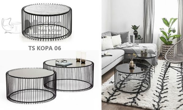 Bàn sofa lồng chim mặt đá TS KOPA 06E