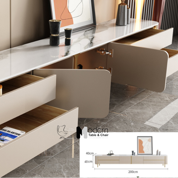 Tủ kệ tivi phòng khách 2m mặt đá Ceramic AF1002-20E