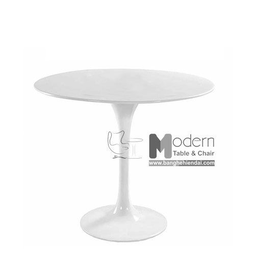 Bàn trà mặt gỗ tròn 60 cm Tulip-06W