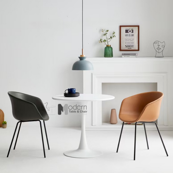 Bàn cafe composite tròn 60 chân sắt TE TULIP 2-06C