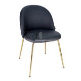 Ghế ăn nệm PVC chân vàng Velvet B-P