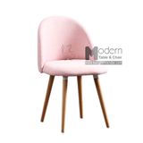 VELVET-F | Ghế ăn có nệm bọc vải chân gỗ beech giá rẻ ở HCM