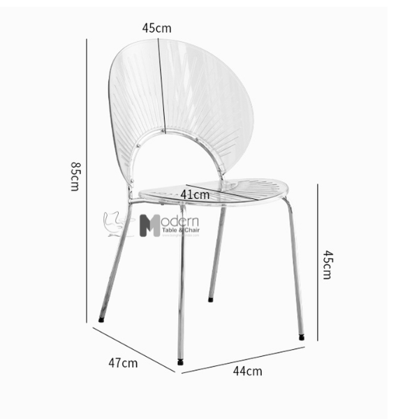 Ghế cafe nhựa trong suốt LYLY-PC