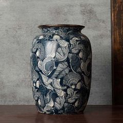 Bình gốm sứ cắm hoa hoạ tiết vỏ sò