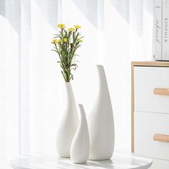 Bình gốm sứ trắng Grace Bắc Âu