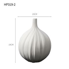 Bình gốm sứ trắng ceramic củ tỏi trang trí