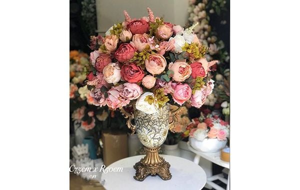 Bình hoa mẫu đơn cổ điển VT01