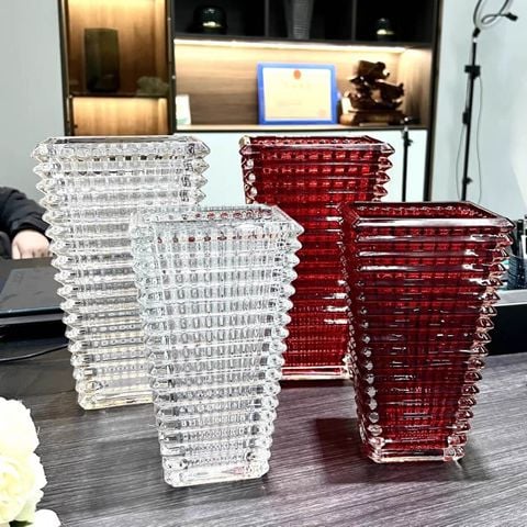 Bình hoa thuỷ tinh pha lê trang trí E2 kiểu baccarat sang trọng đẹp