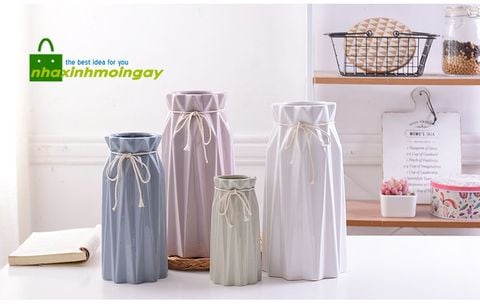 Bình sứ cắm hoa quấn dây MS01
